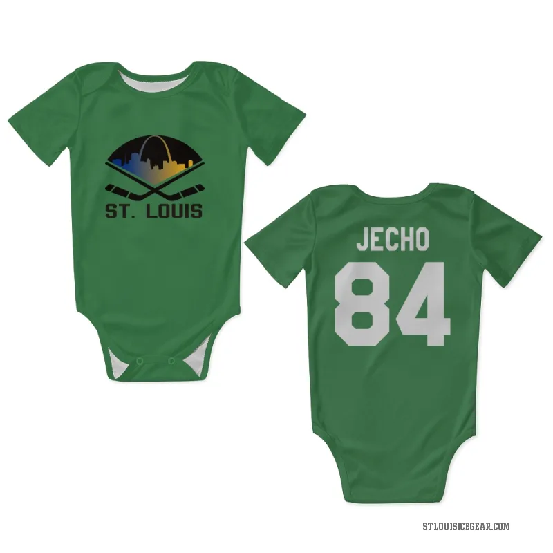 Adam Jecho  Green St. Louis Blues  Newborn & Infant Bodysuit
