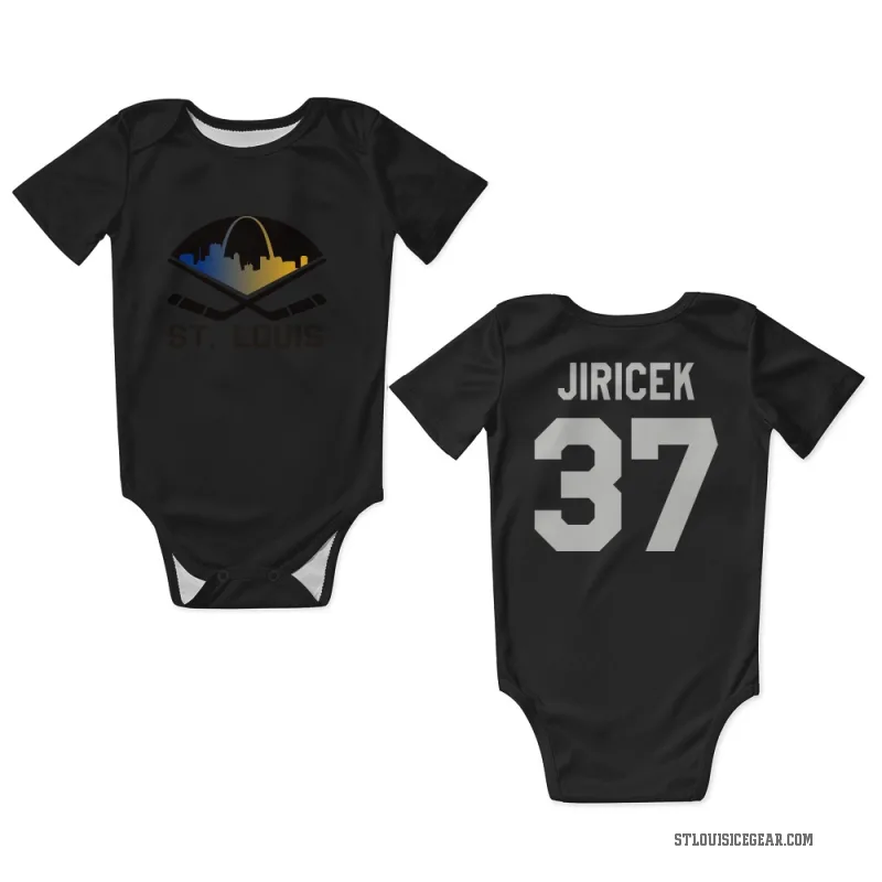 Adam Jiricek  Black St. Louis Blues  Newborn & Infant Bodysuit