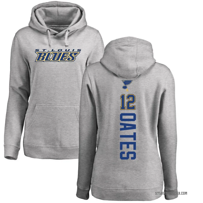 Adam Oates Women's St. Louis Blues Branded Ash Backer Pullover Hoodie