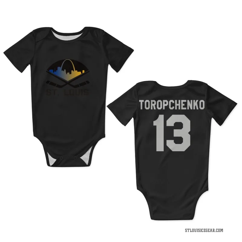 Alexey Toropchenko  Black St. Louis Blues  Newborn & Infant Bodysuit