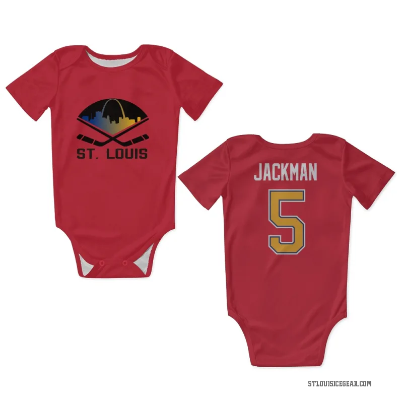 Barret Jackman  Red St. Louis Blues  Newborn & Infant Bodysuit
