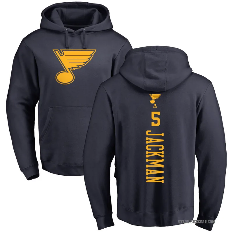 Barret Jackman Youth Navy St. Louis Blues Branded One Color Backer Pullover Hoodie