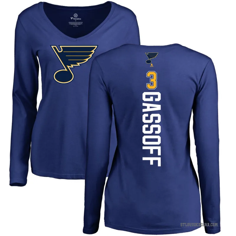Bob Gassoff Women's Blue St. Louis Blues Branded Backer Pullover Hoodie
