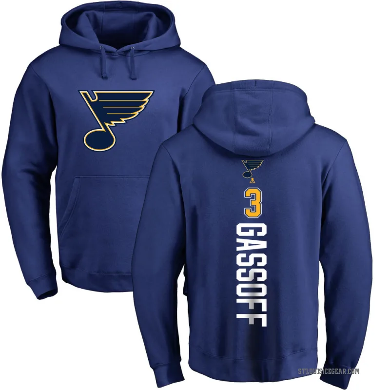 Bob Gassoff Youth Royal St. Louis Blues Branded Backer Pullover Hoodie