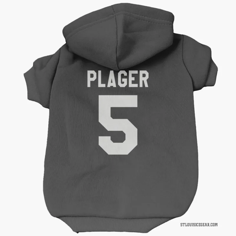 Bob Plager  Black St. Louis Blues  Cat & Dog Pet Hoodie