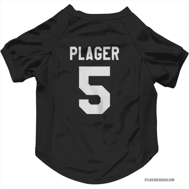 Bob Plager  Black St. Louis Blues  Cat & Dog Pet Jersey