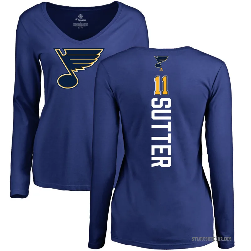 Brian Sutter Women's Blue St. Louis Blues Branded Backer Pullover Hoodie