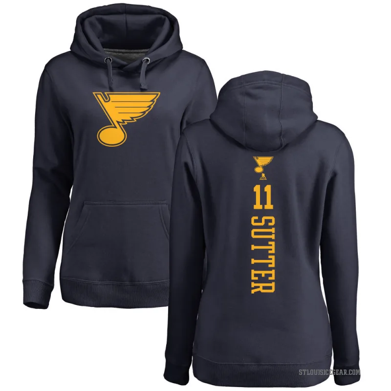 Brian Sutter Women's Navy St. Louis Blues Branded One Color Backer Pullover Hoodie