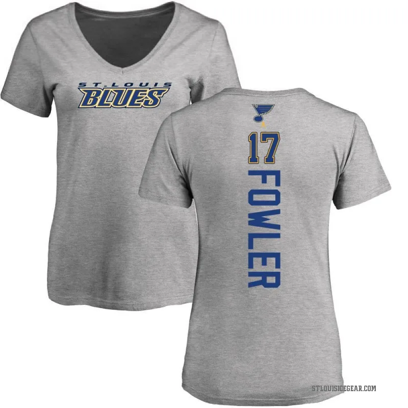 Cam Fowler Women's Ash St. Louis Blues Backer T-Shirt -