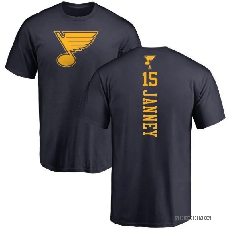 Craig Janney Men's Navy St. Louis Blues One Color Backer T-Shirt -