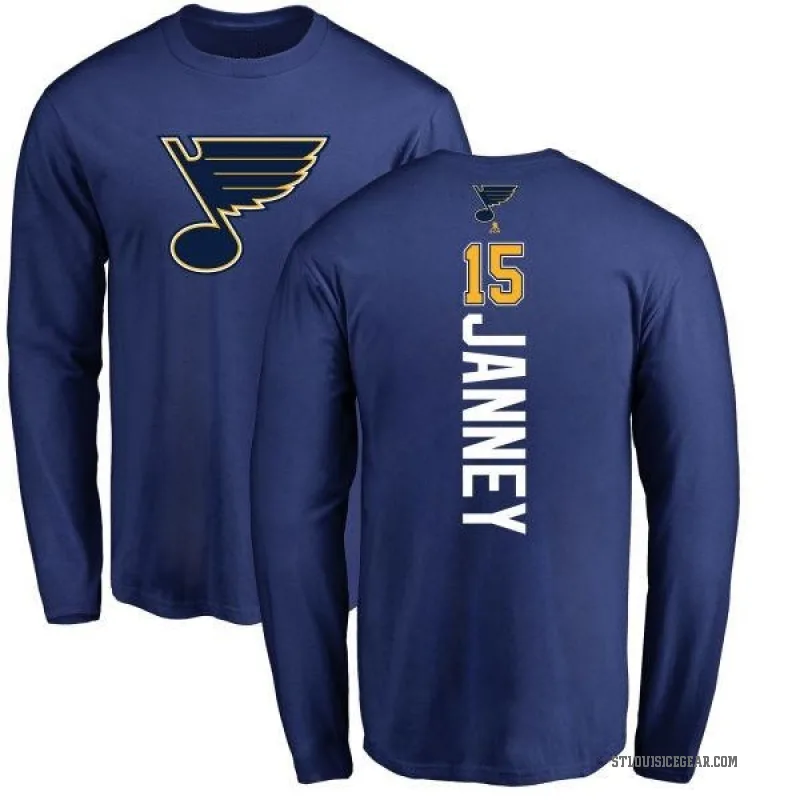 Craig Janney Youth Royal St. Louis Blues Backer Long Sleeve T-Shirt -