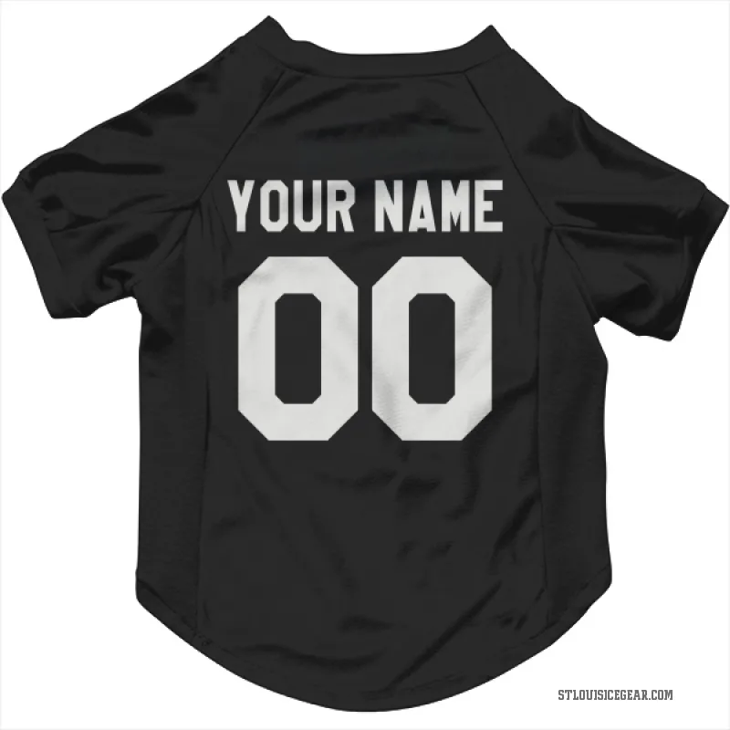 Custom  Black St. Louis Blues   Cat & Dog Pet Jersey