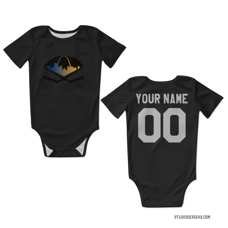 Custom  Black St. Louis Blues   Newborn & Infant Bodysuit