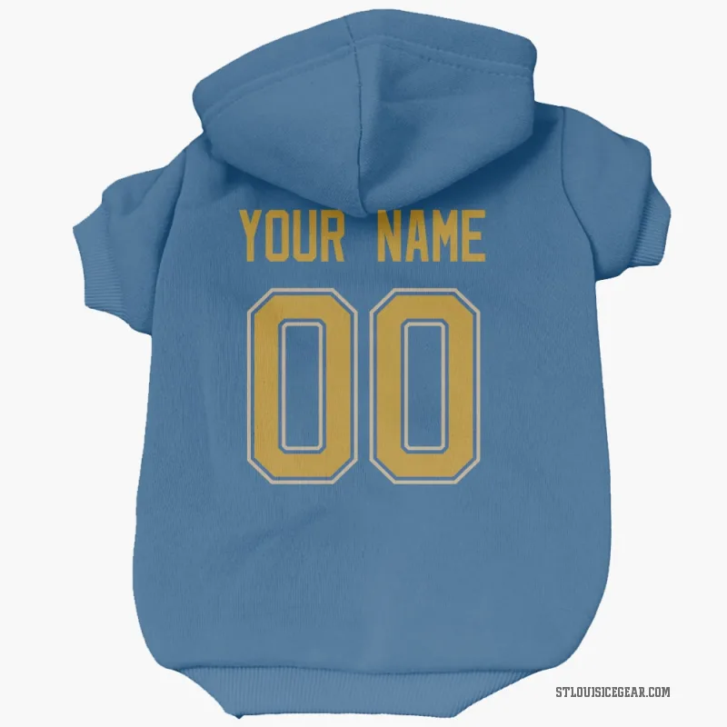 Custom  Blue St. Louis Blues   Cat & Dog Pet Hoodie