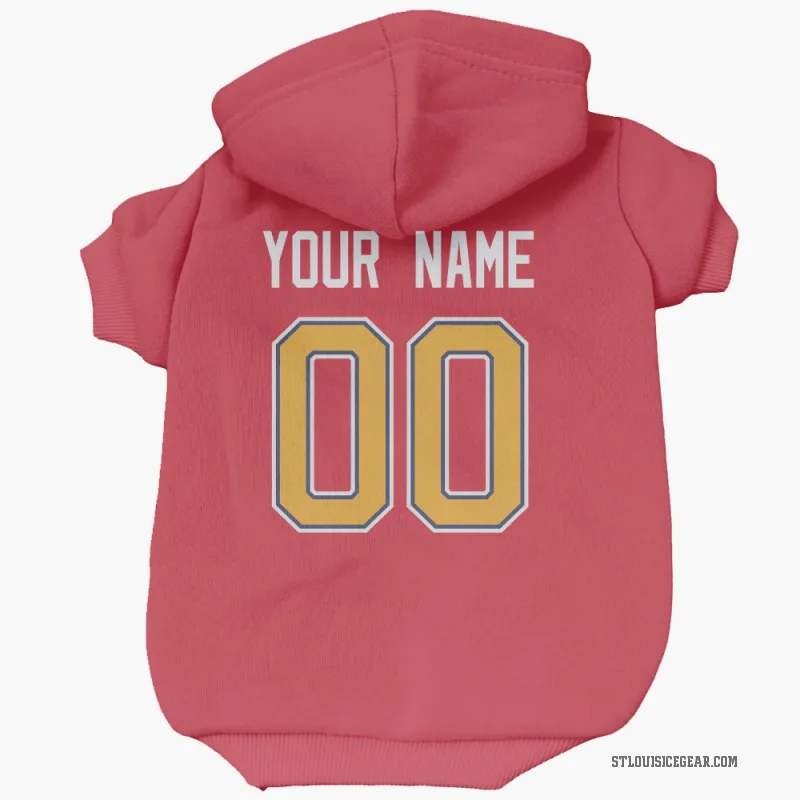 Custom  Red St. Louis Blues   Cat & Dog Pet Hoodie