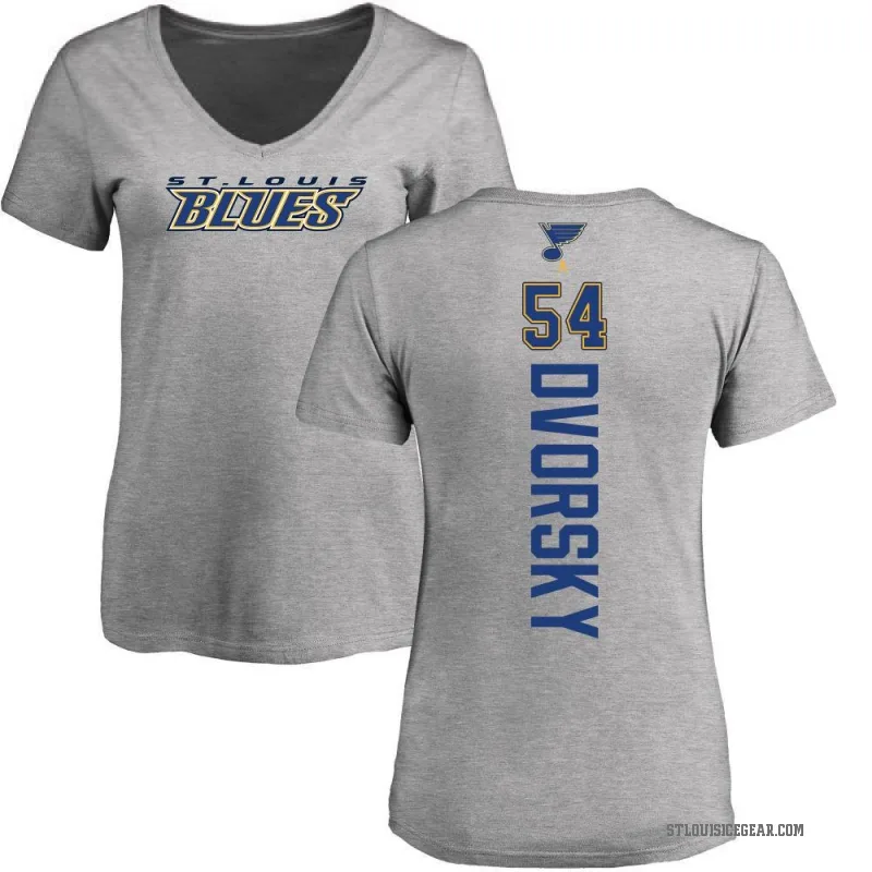 Dalibor Dvorsky Women's Ash St. Louis Blues Backer T-Shirt -