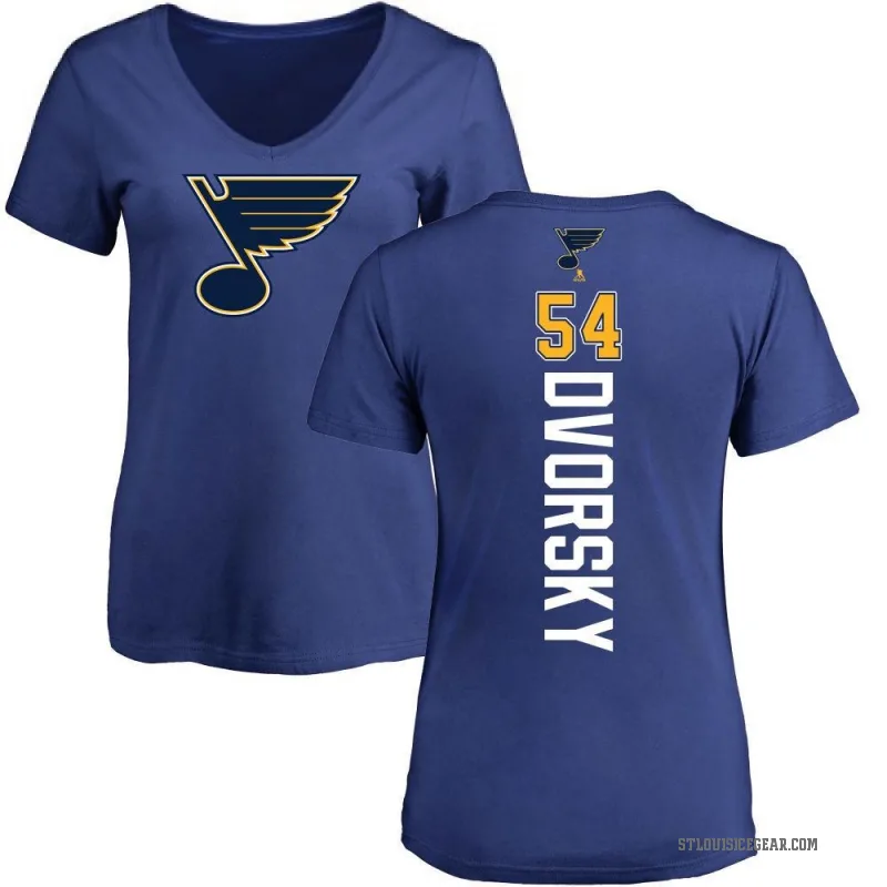 Dalibor Dvorsky Women's Blue St. Louis Blues Backer T-Shirt -