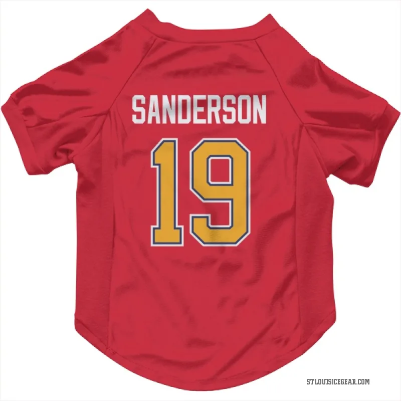 Derek Sanderson  Red St. Louis Blues  Cat & Dog Pet Jersey