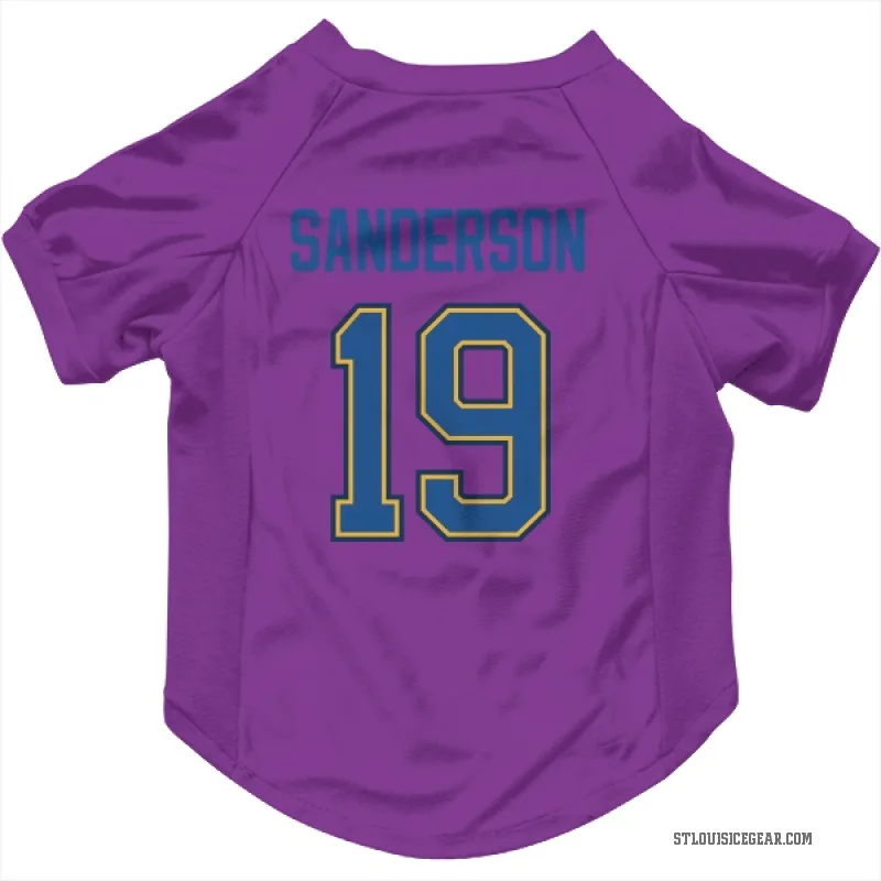 Derek Sanderson  White St. Louis Blues  Cat & Dog Pet Jersey