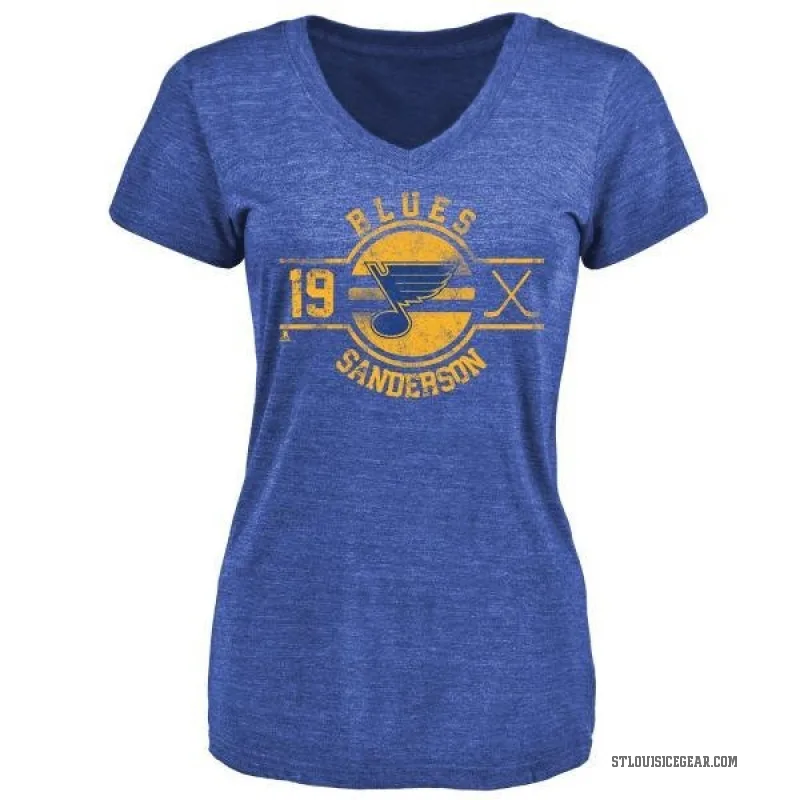 Derek Sanderson Women's Royal St. Louis Blues Insignia T-Shirt -