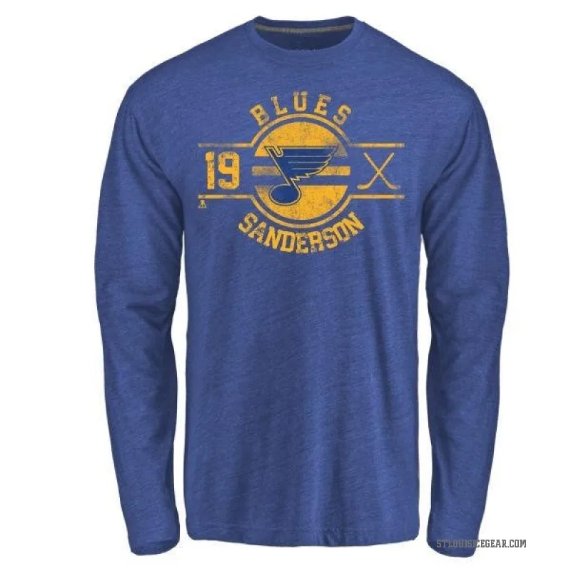 Derek Sanderson Youth Royal St. Louis Blues Insignia Long Sleeve T-Shirt -