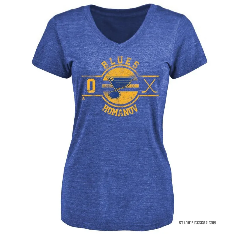 Georgi Romanov Women's Royal St. Louis Blues Insignia T-Shirt -