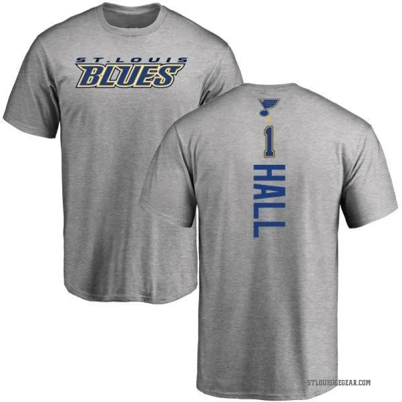 Glenn Hall Men's Ash St. Louis Blues Backer T-Shirt -