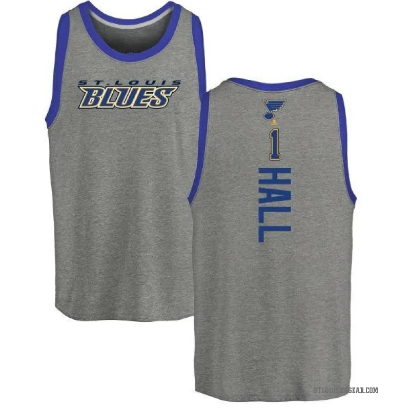 Glenn Hall Men's Ash St. Louis Blues Backer Tank Top -