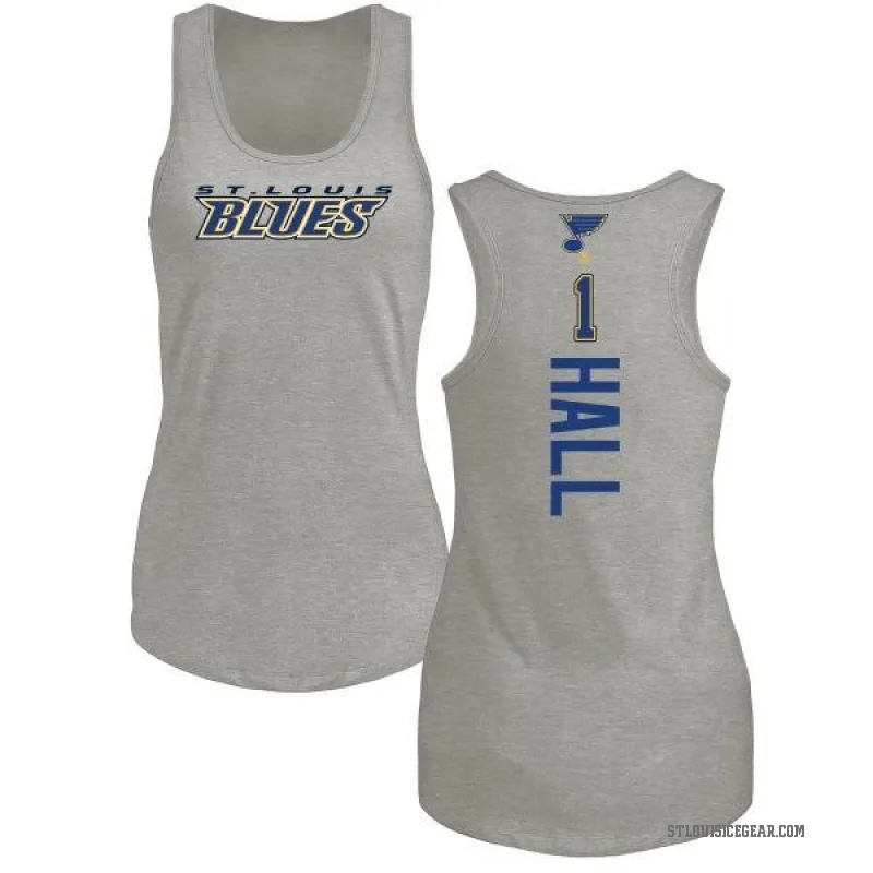 Glenn Hall Women's Ash St. Louis Blues Backer Tank Top -