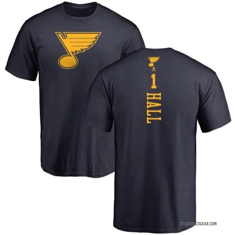 Glenn Hall Youth Navy St. Louis Blues One Color Backer T-Shirt -