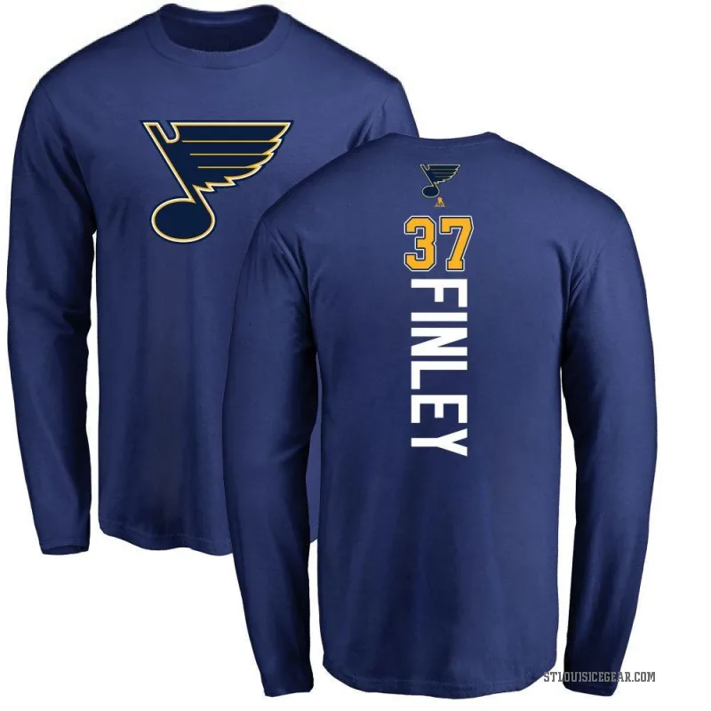 Jack Finley Men's Royal St. Louis Blues Backer Long Sleeve T-Shirt -