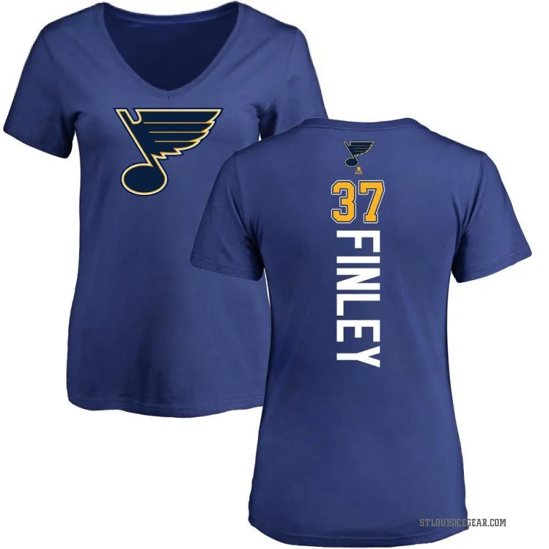 Jack Finley Women's Blue St. Louis Blues Backer T-Shirt -