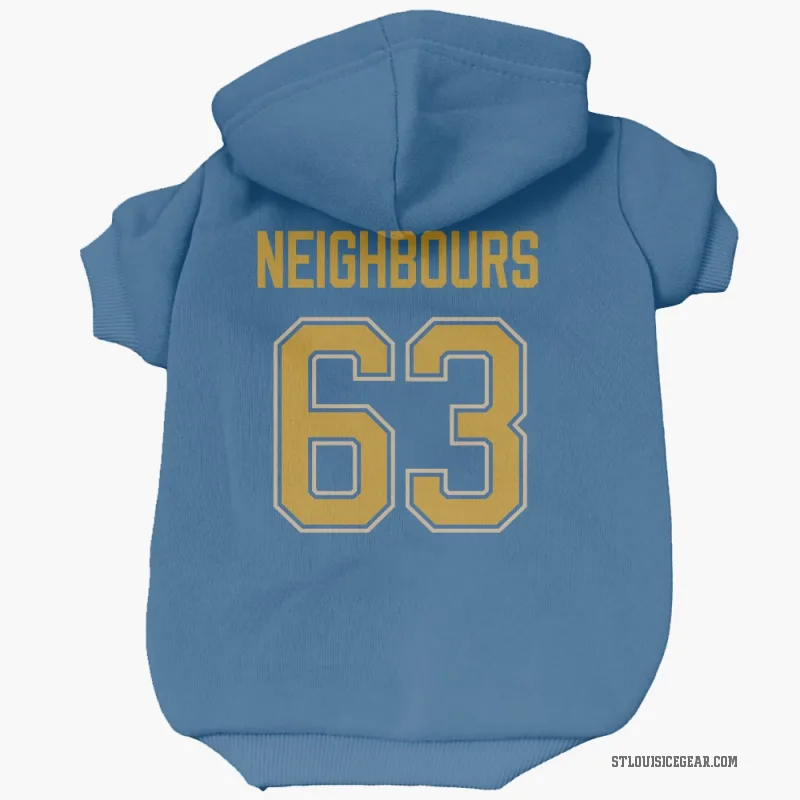 Jake Neighbours  Blue St. Louis Blues  Cat & Dog Pet Hoodie