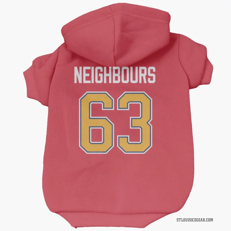 Jake Neighbours  Red St. Louis Blues  Cat & Dog Pet Hoodie
