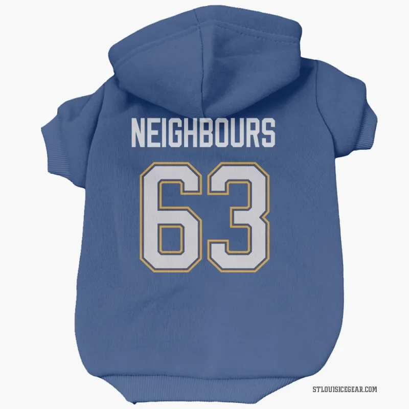 Jake Neighbours  Royal St. Louis Blues  Cat & Dog Pet Hoodie