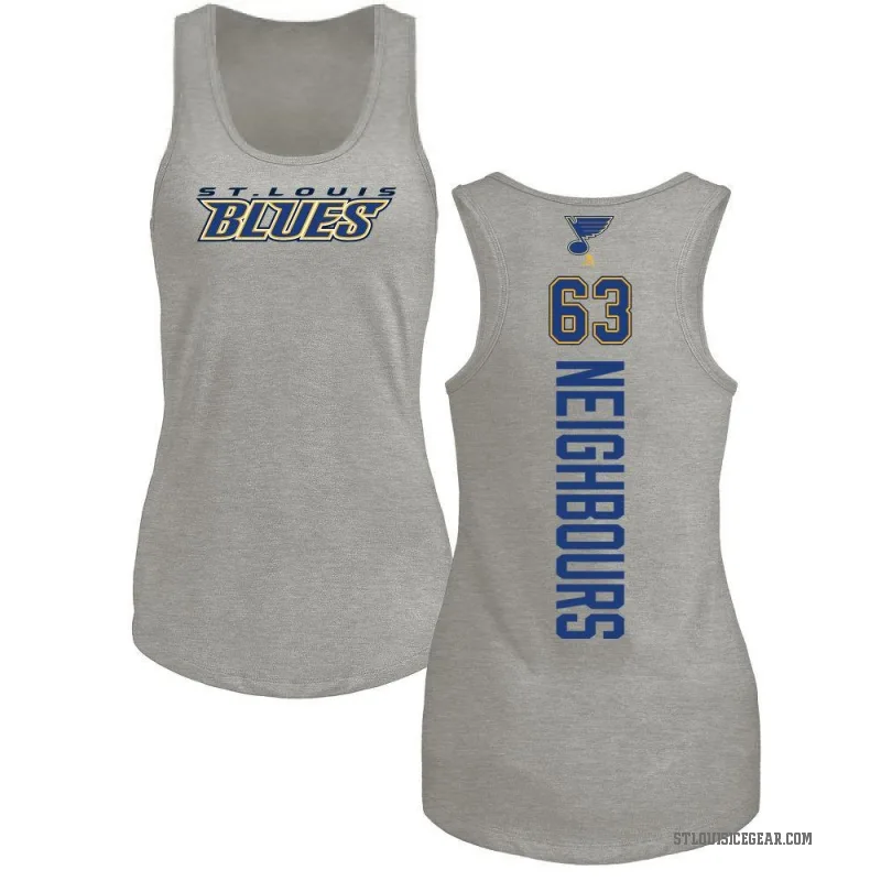Jake Neighbours Women's Ash St. Louis Blues Backer Tank Top -