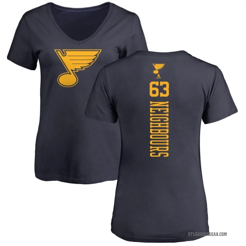 Jake Neighbours Women's Navy St. Louis Blues One Color Backer T-Shirt -