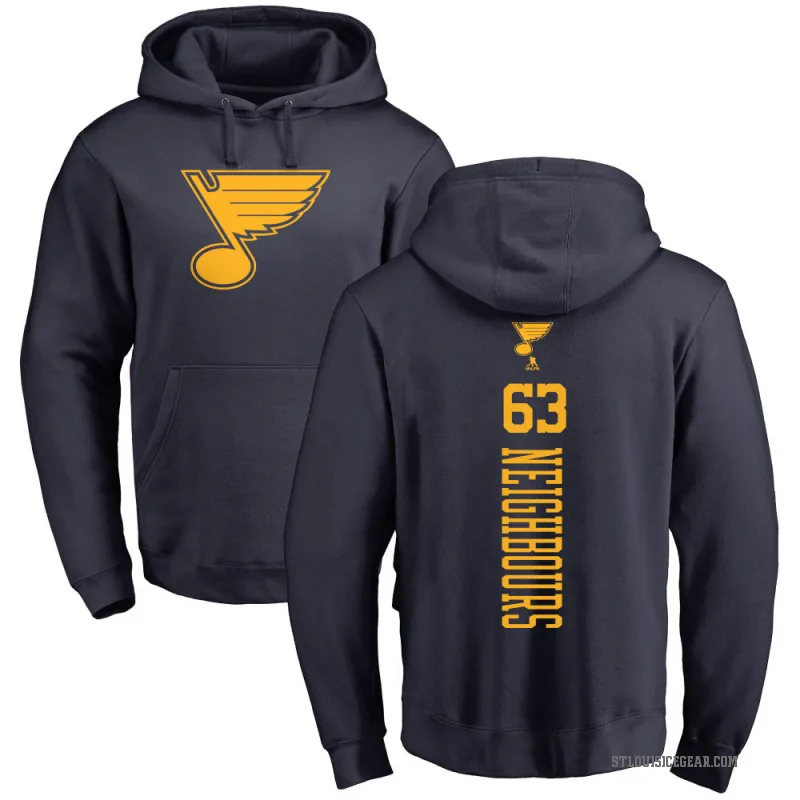 Jake Neighbours Youth Navy St. Louis Blues Branded One Color Backer Pullover Hoodie