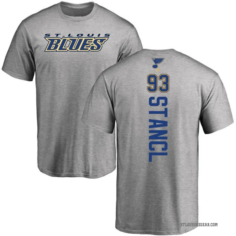 Jakub Stancl Men's Ash St. Louis Blues Backer T-Shirt -