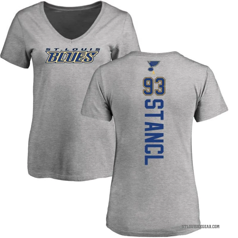 Jakub Stancl Women's Ash St. Louis Blues Backer T-Shirt -