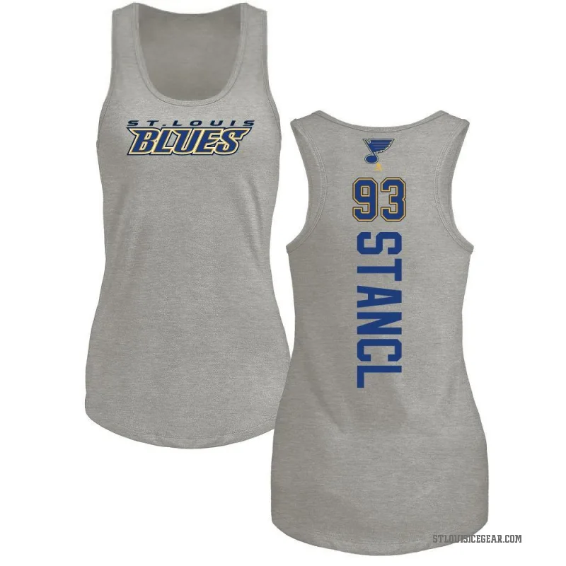 Jakub Stancl Women's Ash St. Louis Blues Backer Tank Top -