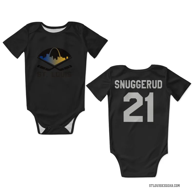 Jimmy Snuggerud  Black St. Louis Blues  Newborn & Infant Bodysuit