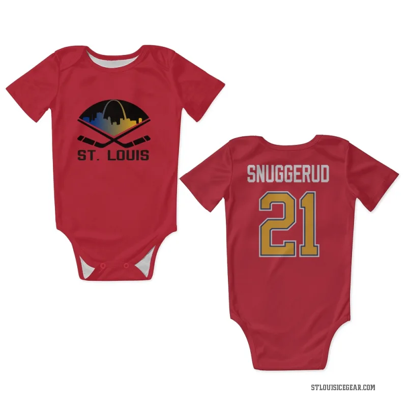 Jimmy Snuggerud  Red St. Louis Blues  Newborn & Infant Bodysuit