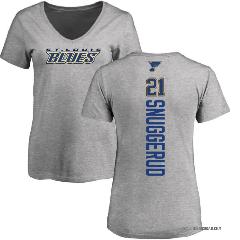 Jimmy Snuggerud Women's Ash St. Louis Blues Backer T-Shirt -