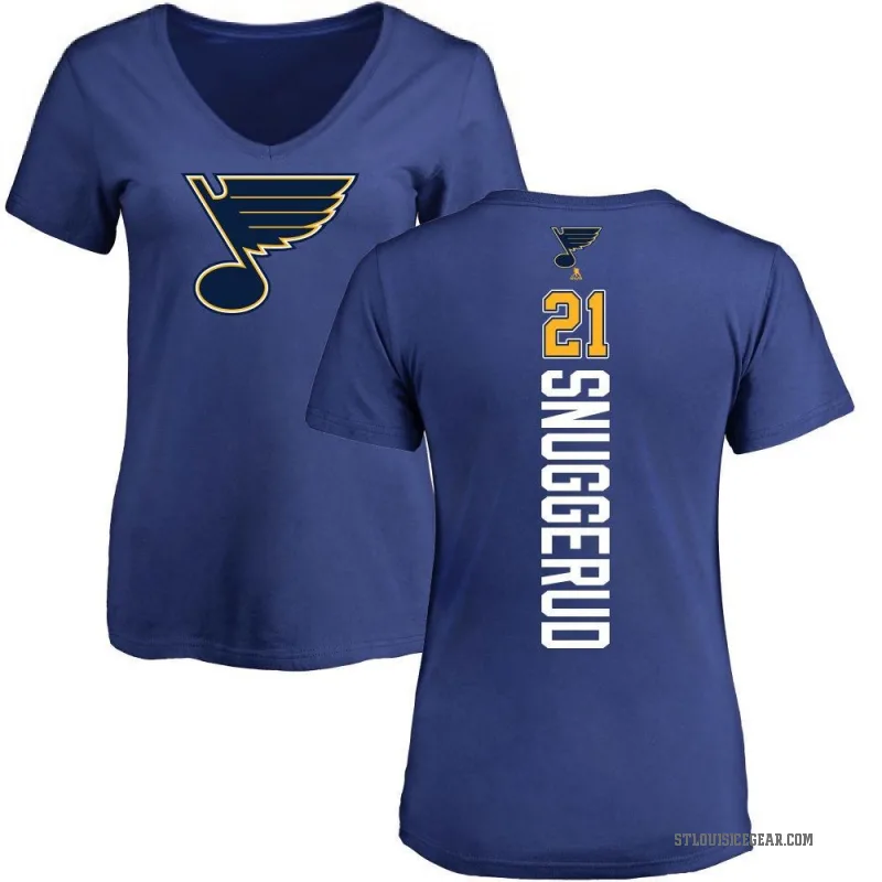 Jimmy Snuggerud Women's Blue St. Louis Blues Backer T-Shirt -