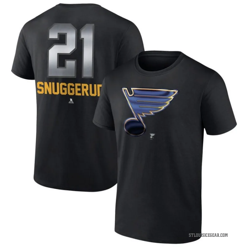 Jimmy Snuggerud Youth Black St. Louis Blues Midnight Mascot Logo T-Shirt