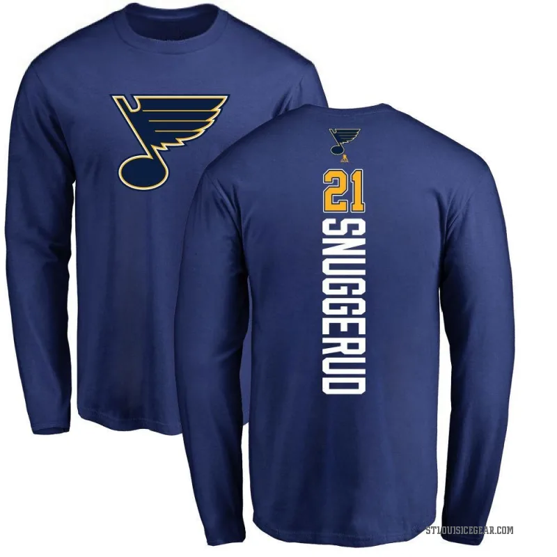 Jimmy Snuggerud Youth Royal St. Louis Blues Backer Long Sleeve T-Shirt -