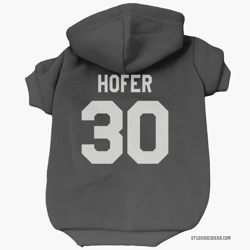 Joel Hofer Black St. Louis Blues Cat & Dog Pet Hoodie