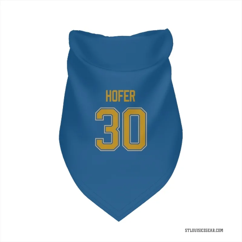 Joel Hofer Blue St. Louis Blues Cat & Dog Pet Bandana