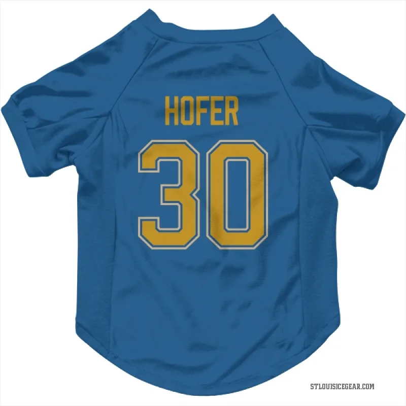Joel Hofer Blue St. Louis Blues Cat & Dog Pet Jersey